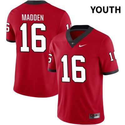 Youth Georgia Bulldogs NCAA #16 C.J. Madden Nike Stitched Red NIL 2022 Authentic College Football Jersey ZRP8754ZV